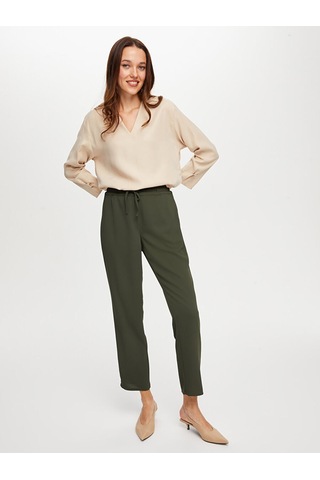 Faik Sönmez Beli Lastikli Comfort Fit Pantolon W26pnt002 Bw26pnt00254 Haki