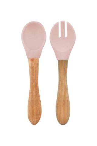 Oioi Mama Kaşığı + Çatal Pinky Pink Pembe Oioi Mama Kaşığı + Çatal Pinky Pink Pembe