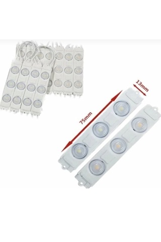 Point 5 Adet 3 Ledli Parmak Led Modül 1.5w 2835 Smd Mercekli 12v Beyaz