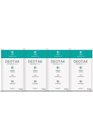 Deotak Fresh Unisex Krem Deodorant 4 x 35 ML Deotak Fresh Unisex Krem Deodorant 4 x 35 ML