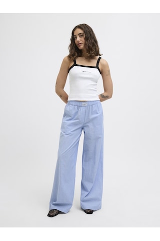 Streç Kalip Nakis Islemeli Kare Yaka Bluz - Fifi - 12276337 Bright White