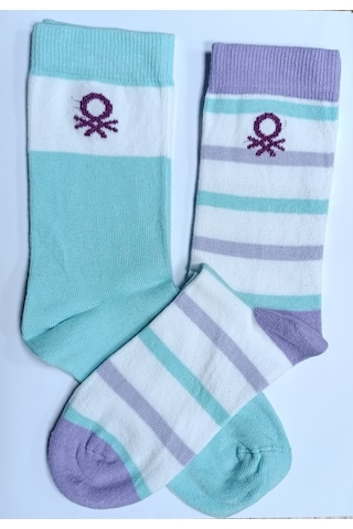 Unıted Colors Of Benetton Erkek Çocuk 2'li Soket Çorap Bnt-g24085 Turkuaz