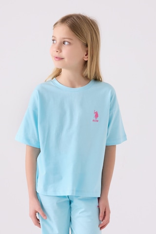 U.S. Polo Assn. Kız Çocuk Mavi Bermuda Takım Mavi