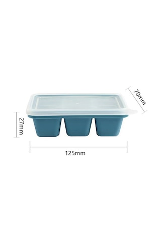 Besthome1 6 Bölmeli Mavi Silikon Buzluk, Kapağı Var, Kolay Çıkarım, Dondurucu Taşı, Gıda Seviyesi, Ev Ve Bar İçin Çok Renkli Çok Renkli