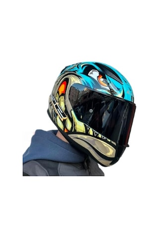 Ls2 Rapid 2 Siyah Vizör Kask Mor Neo Mavi