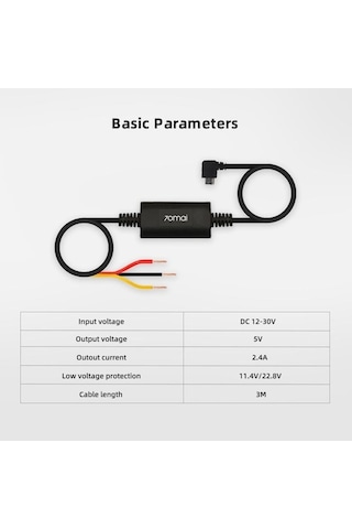 Tongxida Şamxı 70mai Park Denetim Kablosu