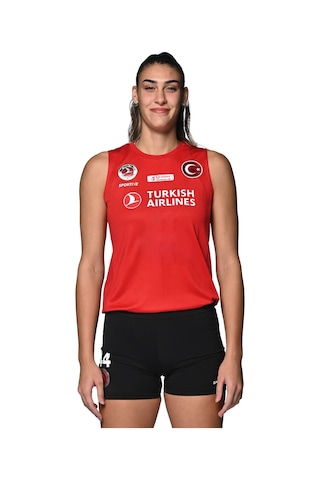Sportive Türk Hava Yolları Kadın Kırmızı Voleybol Forması 20250807001-krmz Kırmızı