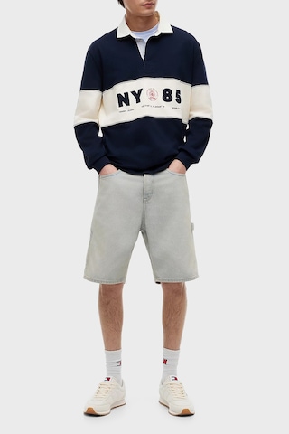 Tommy Jeans Renk Bloklu Relaxed Fit Polo Yaka Sweat Erkek Polo Yaka Sweat Dm0dm23162 C1g Lacivert