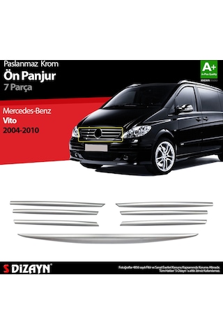 S-Dizayn  Mercedes Vito Krom Ön Panjur 7 Prç 2004-2010