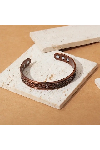 İnce İşlemeli Bakır Manyetik Bileklik: Zarafet Ve Sağlığın Buluşma Noktası Bakır