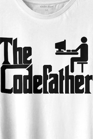 The Codefather Godfather Bilgisayar Code Korsan Hacker Yazılımcı Baskılı Tişört Unisex T-shirt 001