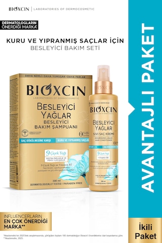 Besleyici Yağlar Onarıcı Şampuan 300ml + Sıvı Saç Kremi 200ml Tüm Saç Tipleri