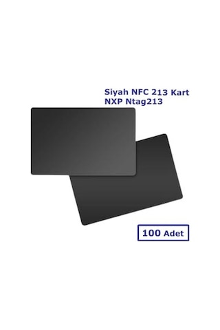 Dijital Kartvizit için Siyah NFC 213 Kart NXP Ntag213 [100 adet]
