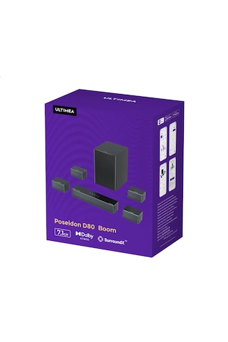 Ultımea Poseidon D80 Boom 7.1 Dolby Atmos Soundbar Kablosuz Subwoofer Hdmı Earc Bt 5.3 Utm U2623