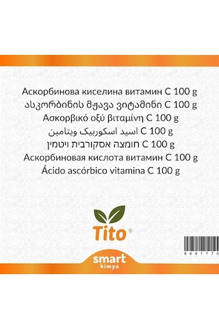 Tito Askorbik Asit C Vitamini E300 100 G