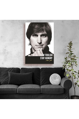 Steve Jobs Motivasyonel Alıntı Kanvas Tablo