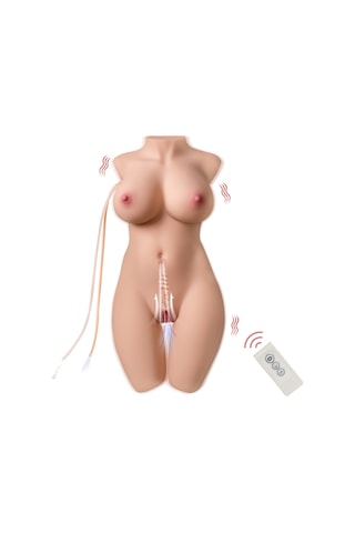 Hızlı Express Full Realistik 55 CM İskelet Yapıda Vakumlu 5 Titreşimli Tüm Vücut