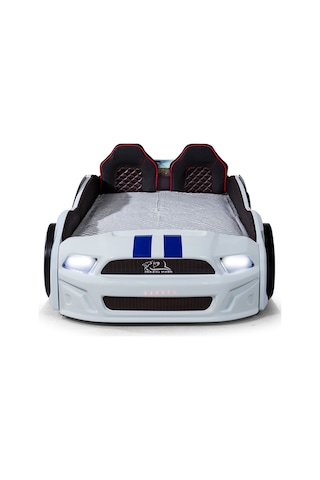Bazalı Arabalı Yatak Kapıları Açılan Mustang Full Ledli Kumandalı Ve Müzikli