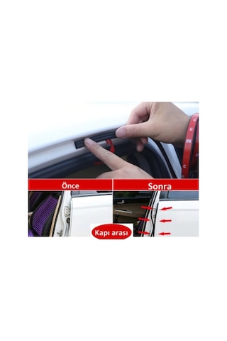 Oto Kapı Bagaj Ve Kaputlar İçin Ses Isı Ve Toz Yalıtım Fitili 5 M