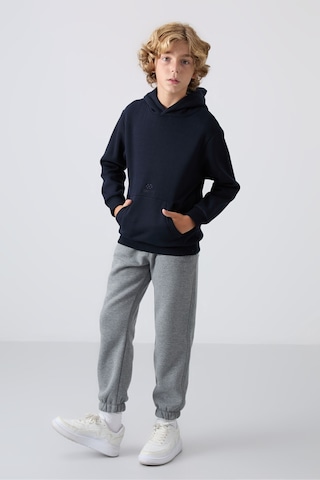 Tommylife Tommy Life Lacivert Pamuklu Kalın İçi Tüylü Yumuşak Dokulu Standart Fit Baskılı Erkek Çocuk Sweatshirt - 11215 Lacivert