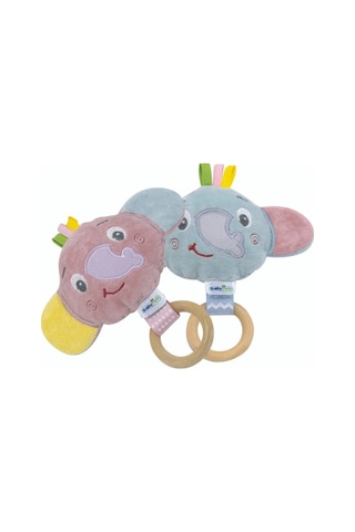 Babyjem Ahşap Halkalı Sevimli Fil Dişlik Yeşil