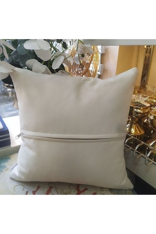 Goblen Soyut Yüz Desenli Kırlent Kılıfı