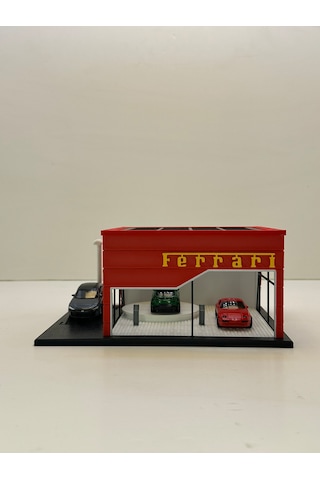 3d Baskı 1/64 Ölçekli Ferrari Showroom Tasarımlı Diorama Araç Sergileme Garajı