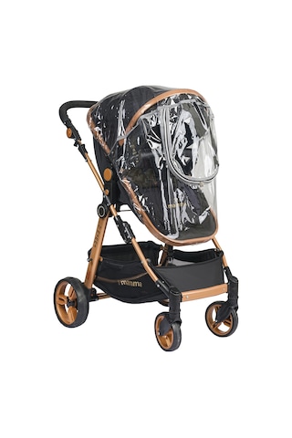 Mamma Fermuarlı Lüks Travel Bebek Arabası Yağmurluğu Tüm Travel Şeffaf