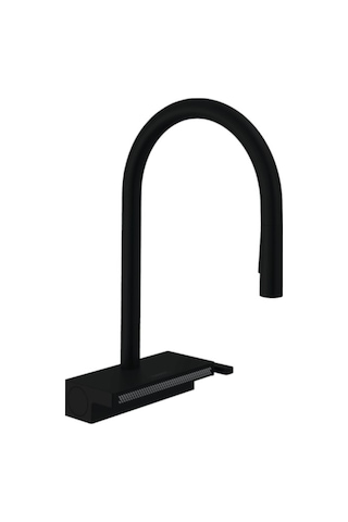Hansgrohe Aquno Select M81 Tek Kollu Eviye Bataryası Satin Siyah