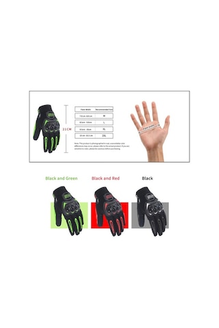 Erkek Ve Kadın Motosiklet Eldiveni - Anti-kayma, Nefes Alabilir, Dokunmatik Ekran Uyumlu, Darbeye Dayanıklı