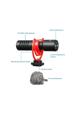 Boya By-mm1+ Condenser Shotgun Mikrofon