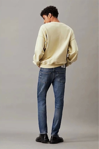 Calvin Klein Erkek Dar Kesim Düz Paça Lacivert Jeans Denim