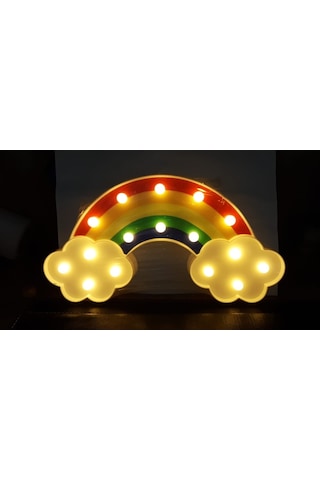 Led Işıklı Gökkuşağı Gece Lambası Dekoratif Aydınlatma Çok Renkli