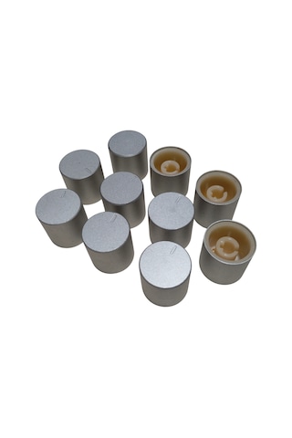 10 Adet Plastik Ses Kontrol Gri Pot Başlığı 20x22mm 6mm D Tip Mile Uygun
