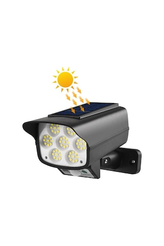Powermaster Sh-863a Kamera Görünümlü Hareket Sensörlü 63 Ledli Solar Lamba
