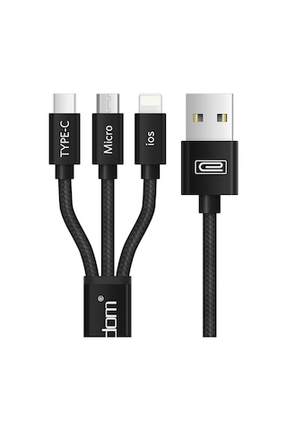Earldom EC-IMC015 1.2 M 3 in1 USB Micro Hızlı Şarj Kablosu