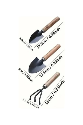 Portatif Mini Kazma, Kürek Ve Tırmık Seti 0.05 M