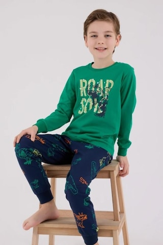 Rolypoly Roly Poly Erkek Çocuk Uzun Kol Pijama Takımı 3672-s Yeşil