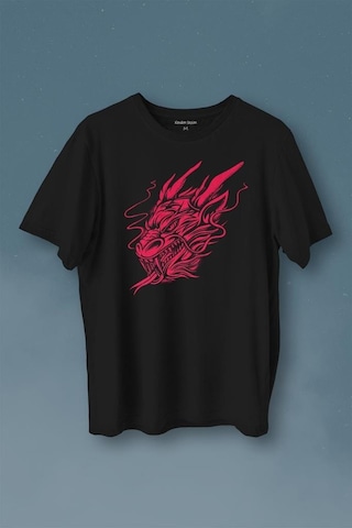 Dragon Japanese Ejder Japon Baskılı Tişört Unisex T-shirt 001