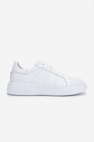 Valmenti Erkek Hakiki Deri Sneakers & Spor Ayakkabı 04 2559 Erk Ayk Y25 Beyaz Dr/orgu Beyaz
