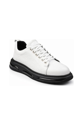 Bambi Beyaz Hakiki Deri Erkek Sneaker E01080257903