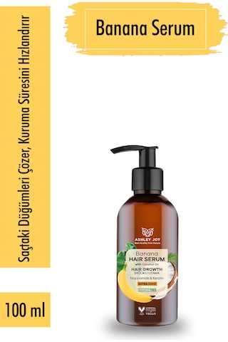 Ashley Joy Niacinamide & Keratin Banana Şampuan 400 ML + Saç Kremi 250 ML + Serum 100 ML