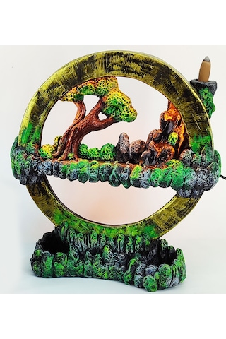 Işıklı Hayal Çemberi Geri Akış Tütsülük Gece Lambası Altın