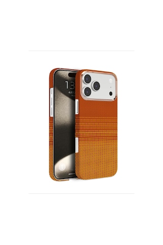Knit Apple iPhone Uyumlu 17 Pro Kevlar Series Kılıf G - 45 Turuncu