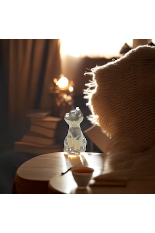 9cm -6cm Ebatlarında Kırılmaz Polyester, Kedi Figürlü Biblo