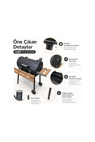 Karp 750KP S1 Kömürlü Mangal Barbekü + Önlük
