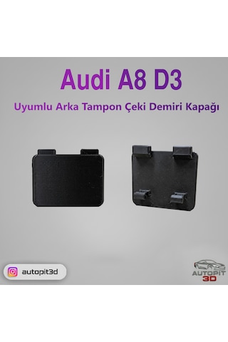 Audi A8 D3 Uyumlu Arka Tampon Çeki Demiri Kapağı