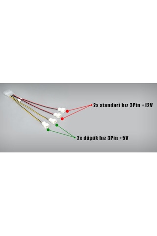 Akasa Cb001 Molex/4X3-Pin Hiz Düşürme Özellikli