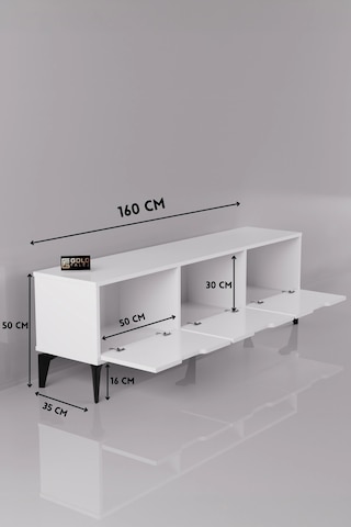 Royal Tv Sehpası Suntalam Beyaz 160x35 Çok Renkli