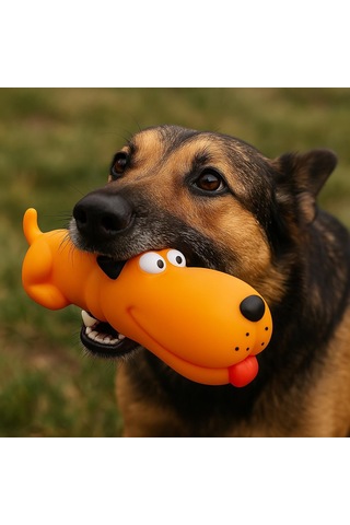 Madpet Köpek Oyuncağı Sesli Uzun Köpek Modeli Dayanıklı Çiğne